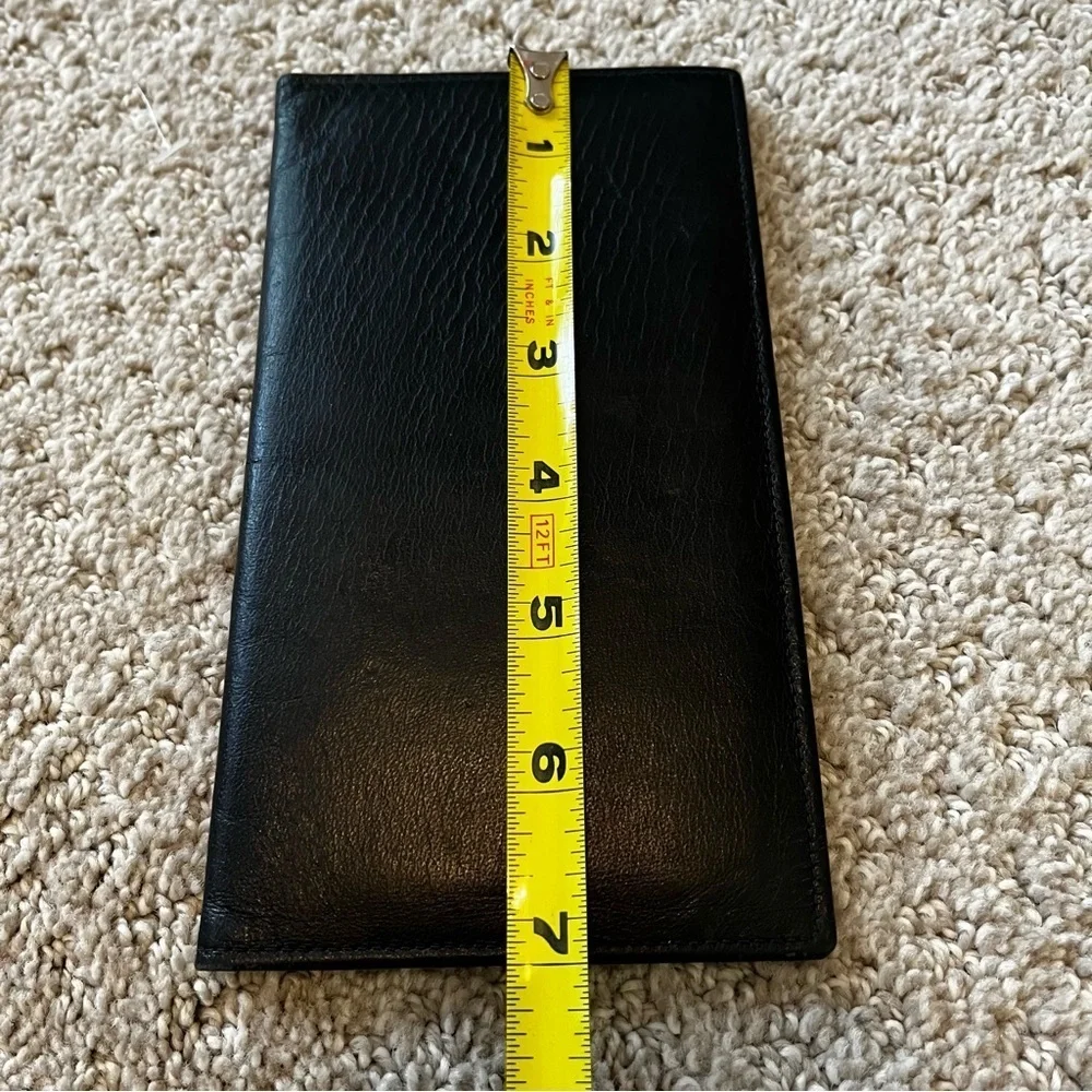 Prince Gardner Bifold Wallet Card Holder Black Full Grain Cowhide Paper Vintage